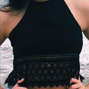 Black halter top